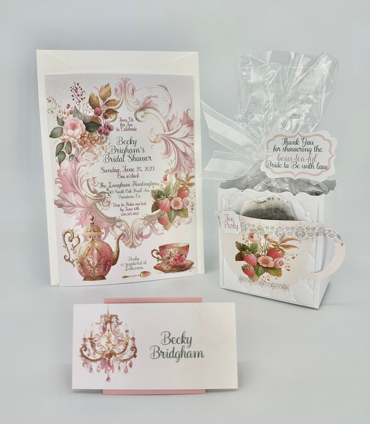 Strawberry Tea Party Favor