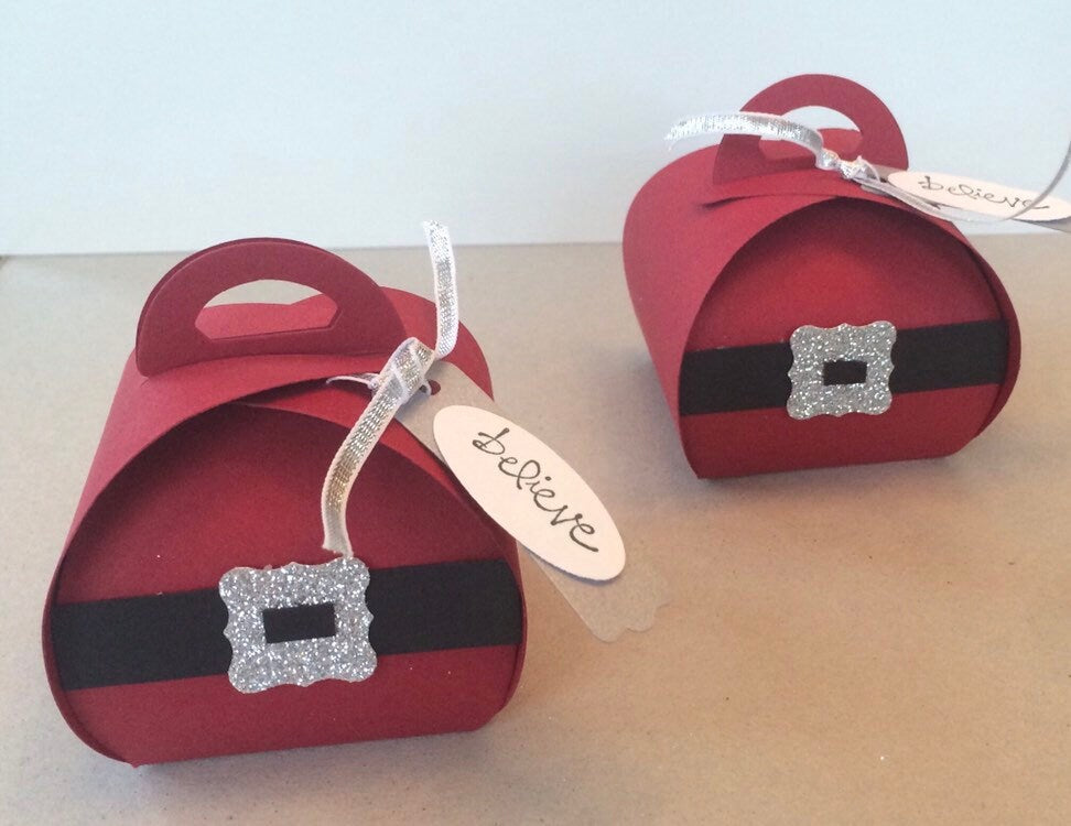 10 Santa Belly Figurine Party Favors Gift Boxes - Large