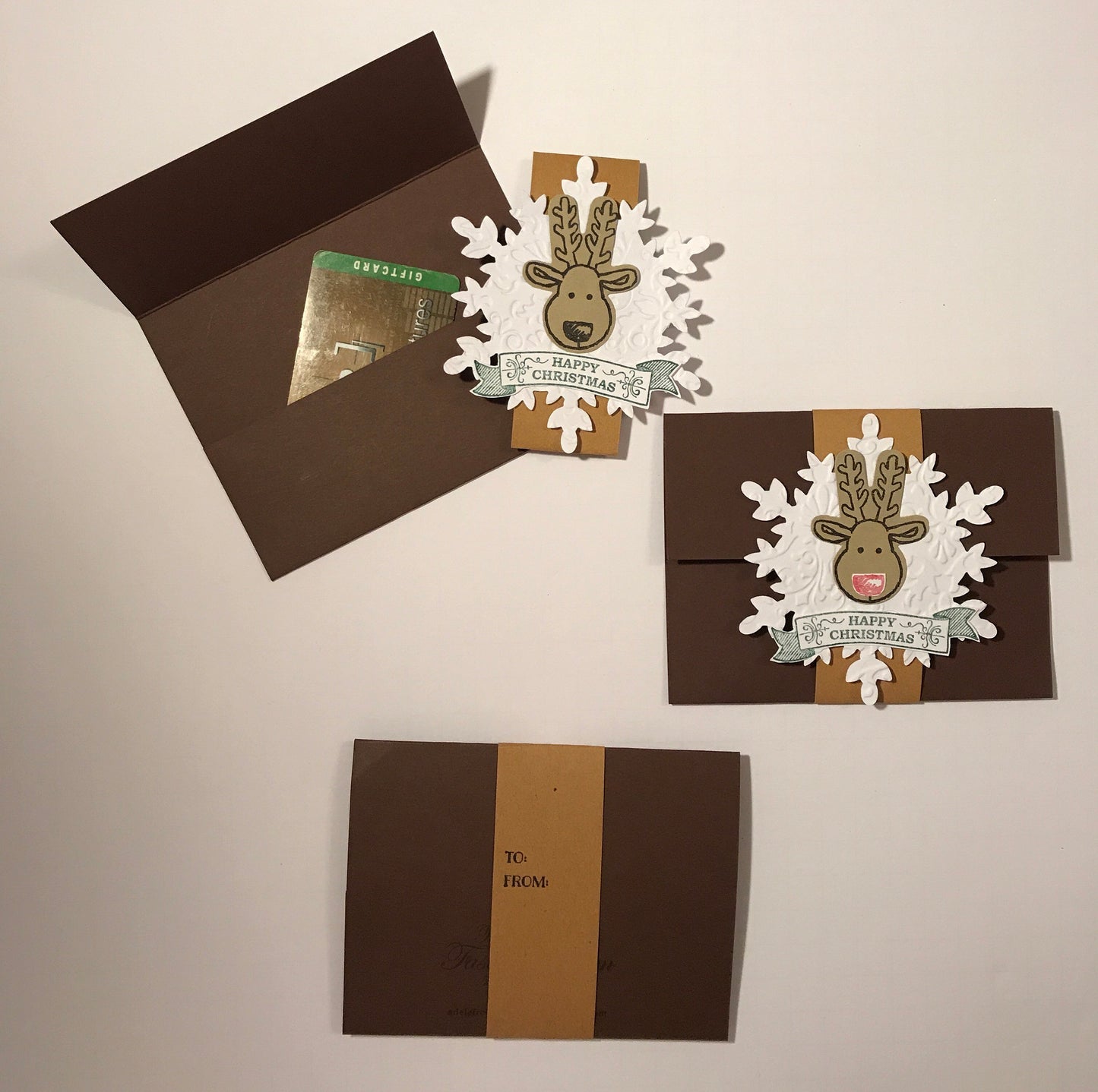 Reindeer Christmas Gift Card Holder - New England orders only after 12/12/2021