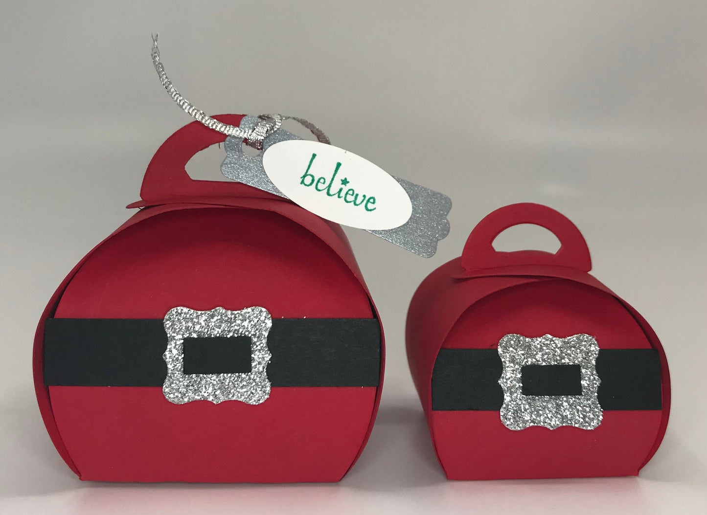 25 Mini Santa Belly Figurine Christmas Party Favors Gift Boxes