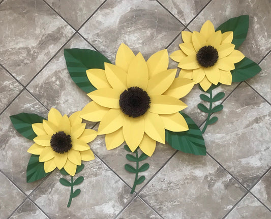 Sunflower Parade Paper Flower Wall Art