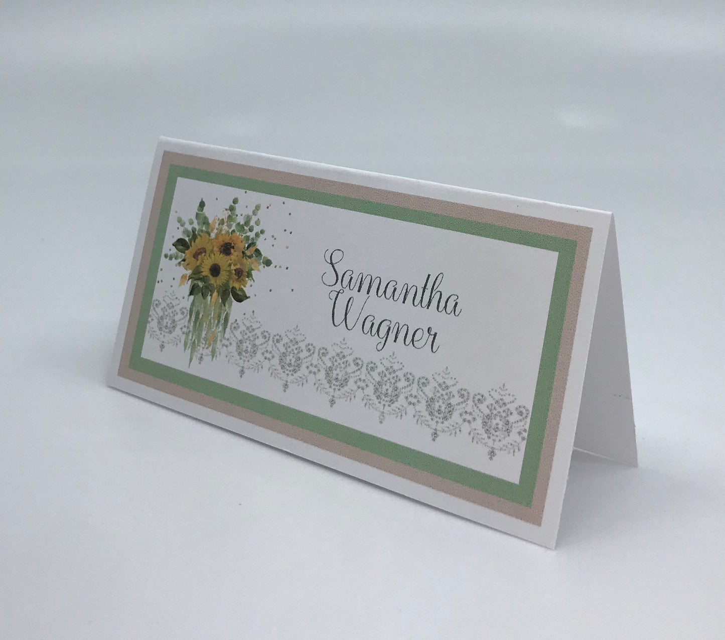 Sunflowers and Eucalyptus Bouquet Tea Party Favor