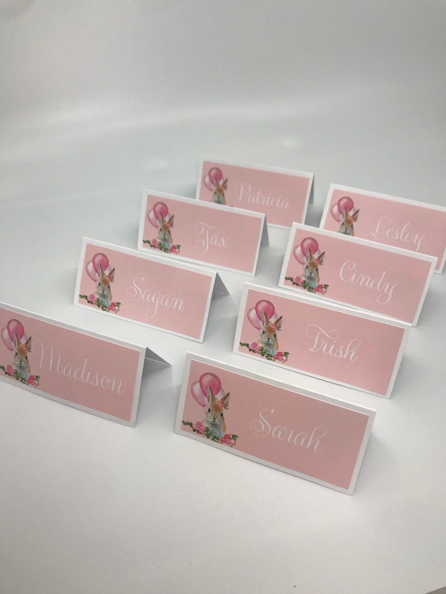 Hoppy Birthday Easter ParTea Ensemble with Invitation Tea Party Favor Gift Box & Bag place card Easter Sunday Bunny colored eggs basket