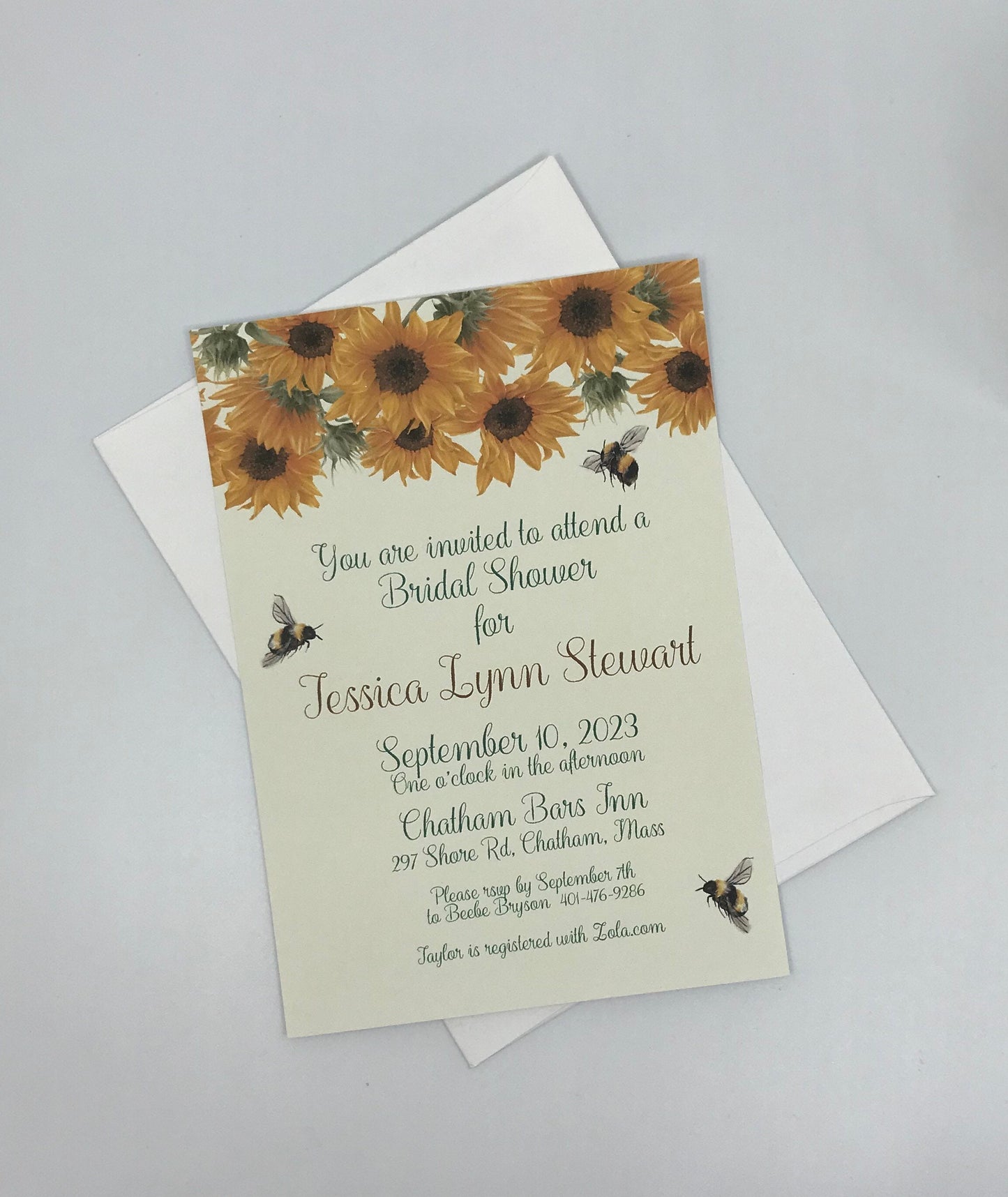 My Bumble Bees Love Sunflowers Tea Party Bridal Shower Ensemble