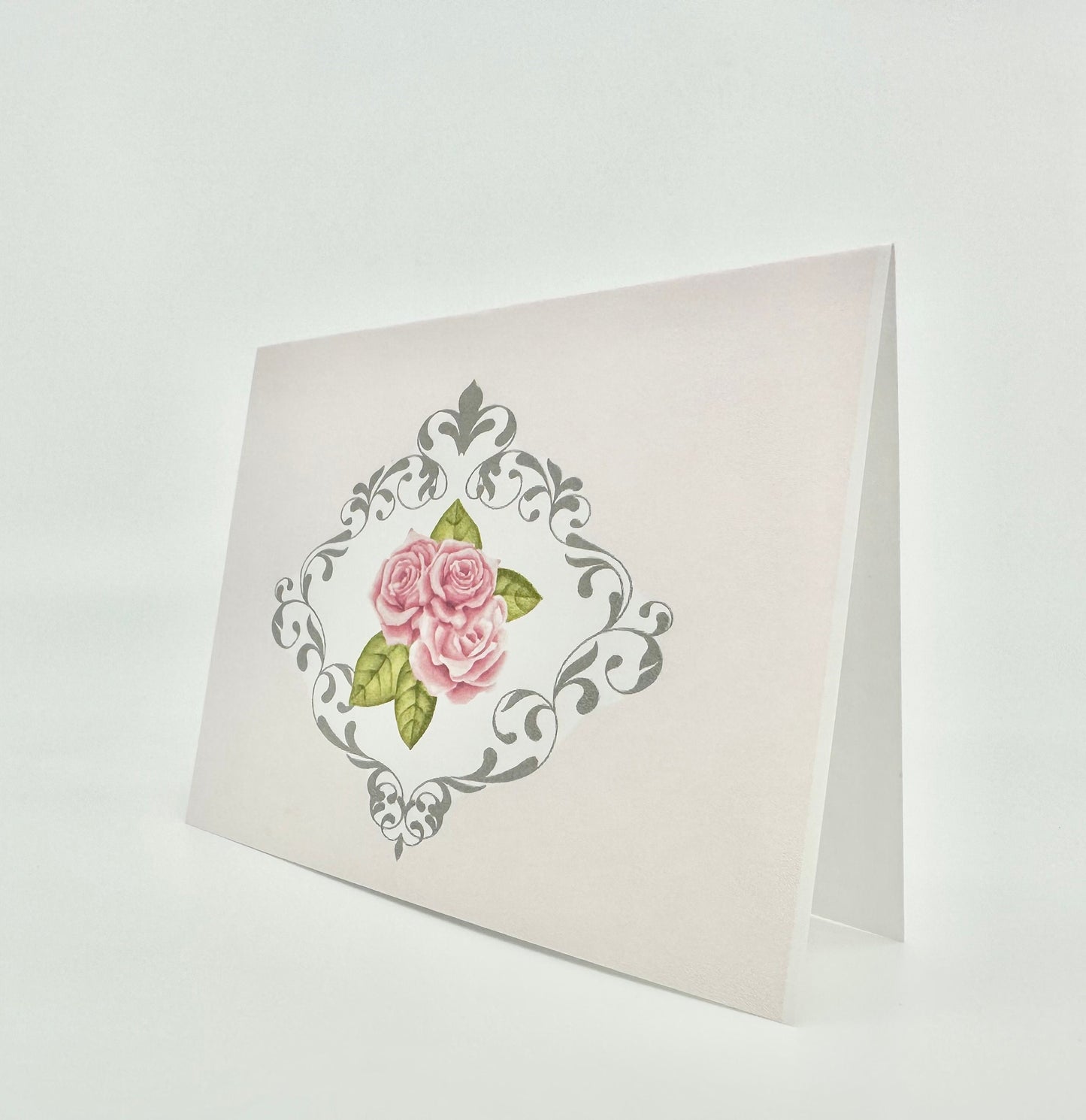 3 Blank London Rose Tea Party Note Greeting Cards