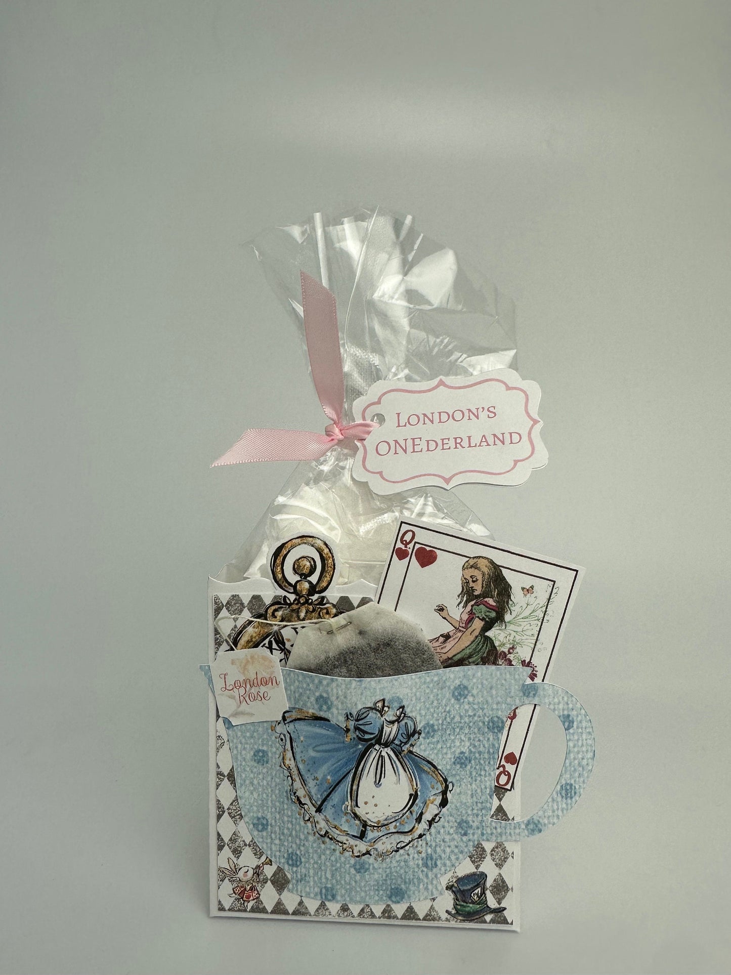 Alice in Wonderland Tea Party Favor Set of 3 Shabby Chic Polka Dots