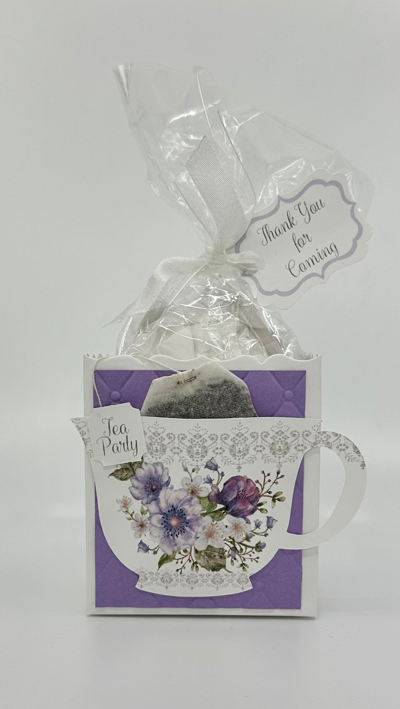Purple Anemone Bouquet Tea Party Kit Ensemble