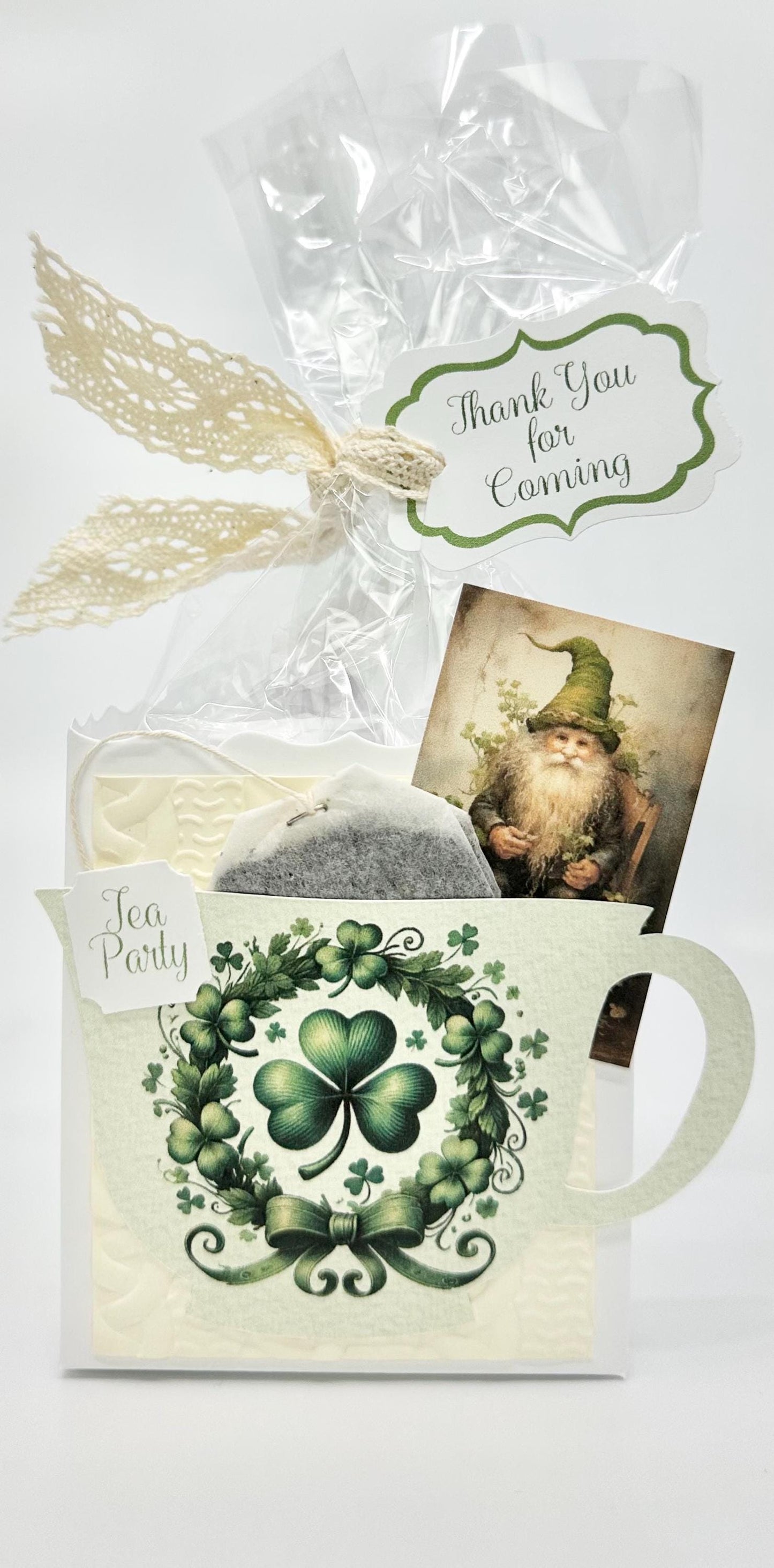 3 Irish Celtic St Patrick's Day Tea Party Favors on white box