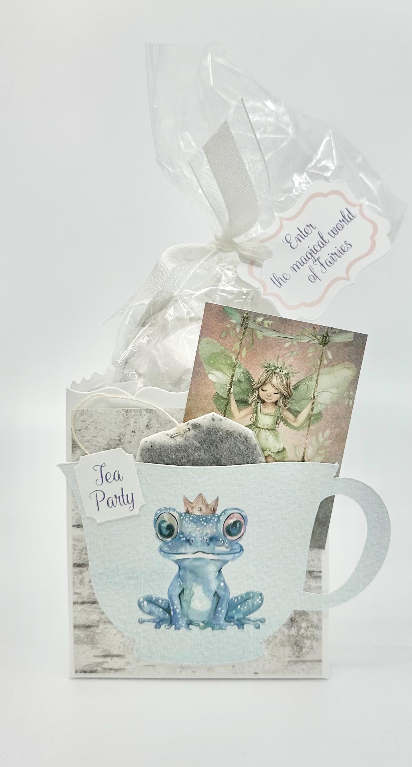 Green Fairy Tea Party Favor Box: Personalized Baby Shower Gift