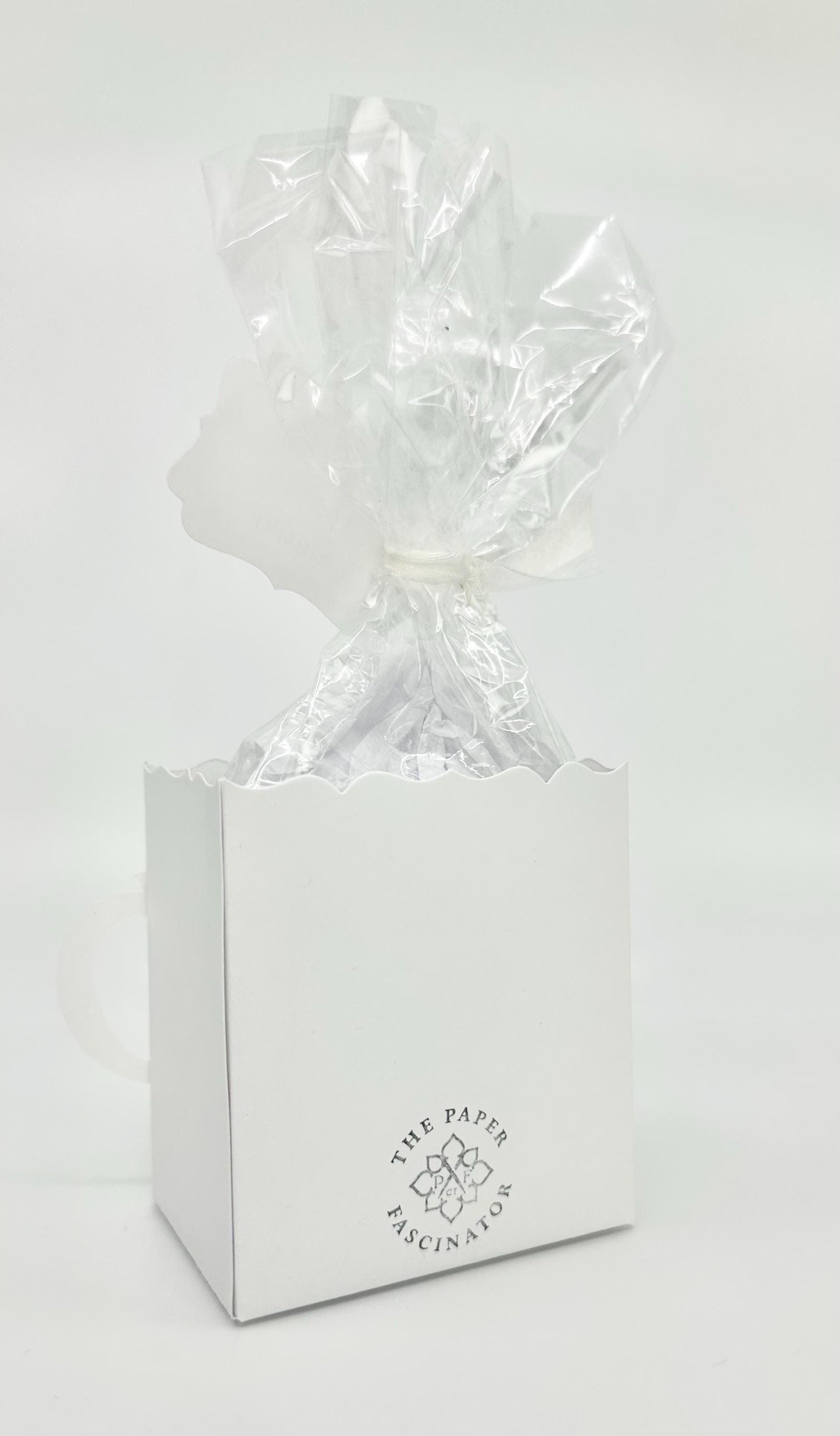 Victorian Silhouette Blue Pink Cream Bouquet Tea Party Favor by the Paper Fascinator for Bridal Baby Showers Birthdays Special Events