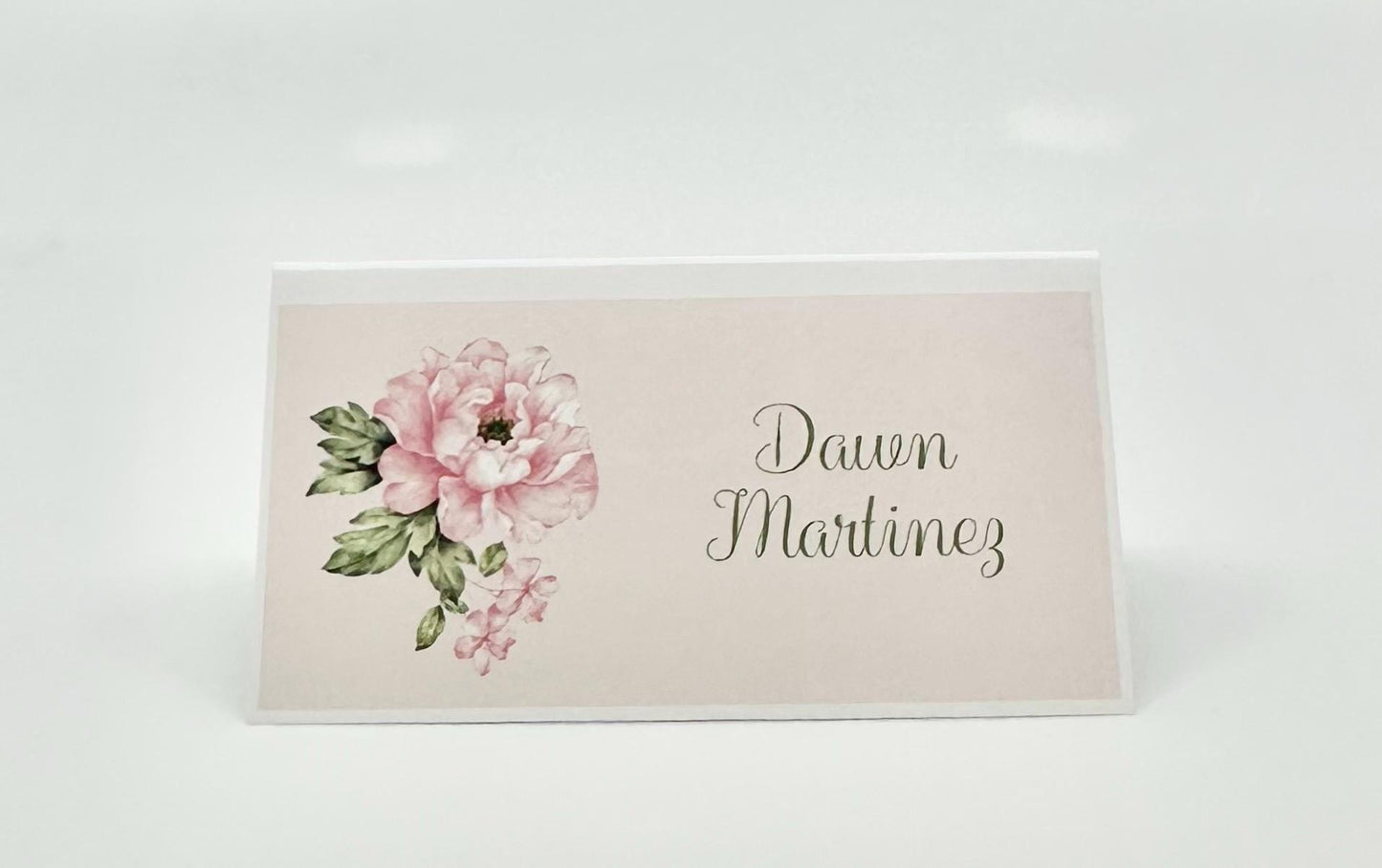 Choice of Pink Peony Tea Party Placecards