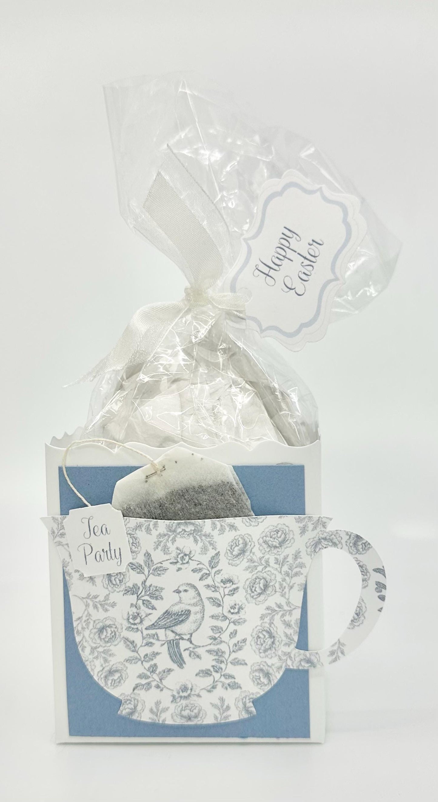 Four Birds in Blue Toile Tea Party Favors by The Paper Fascinator for Bridal Baby Showers Weddings Birthday Special Corporate Event Planning