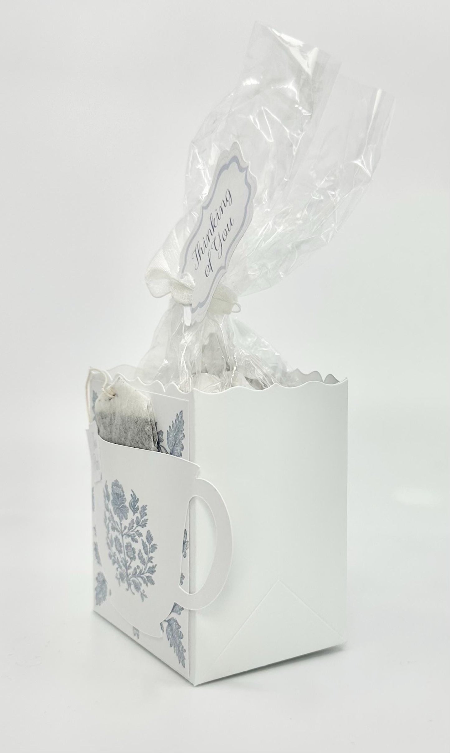 Four French Blue Toile Tea Party Favors by The Paper Fascinator for Bridal Baby Showers Weddings Birthday Special Corporate Event Planning