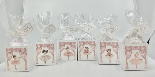 Little Pink Ballerinas party favors Gift Box & Bag