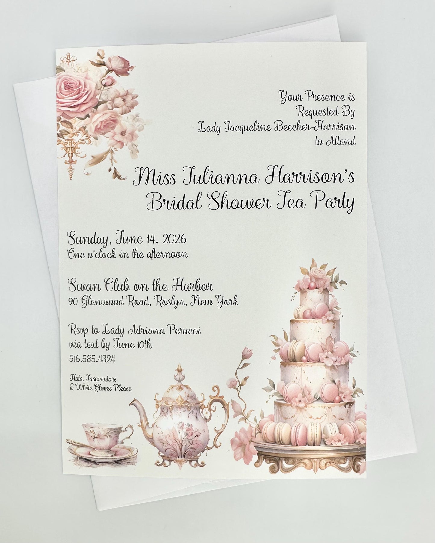 Rococo Bridal Shower Tea Party Favor