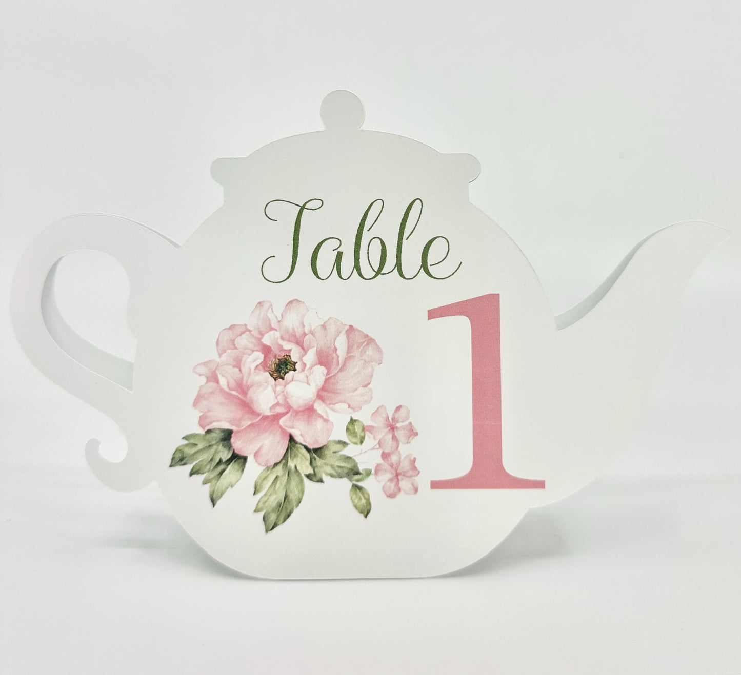 Pink Peony Bridal Shower Tea Party Kit: Tufted Invitation with Diamonds