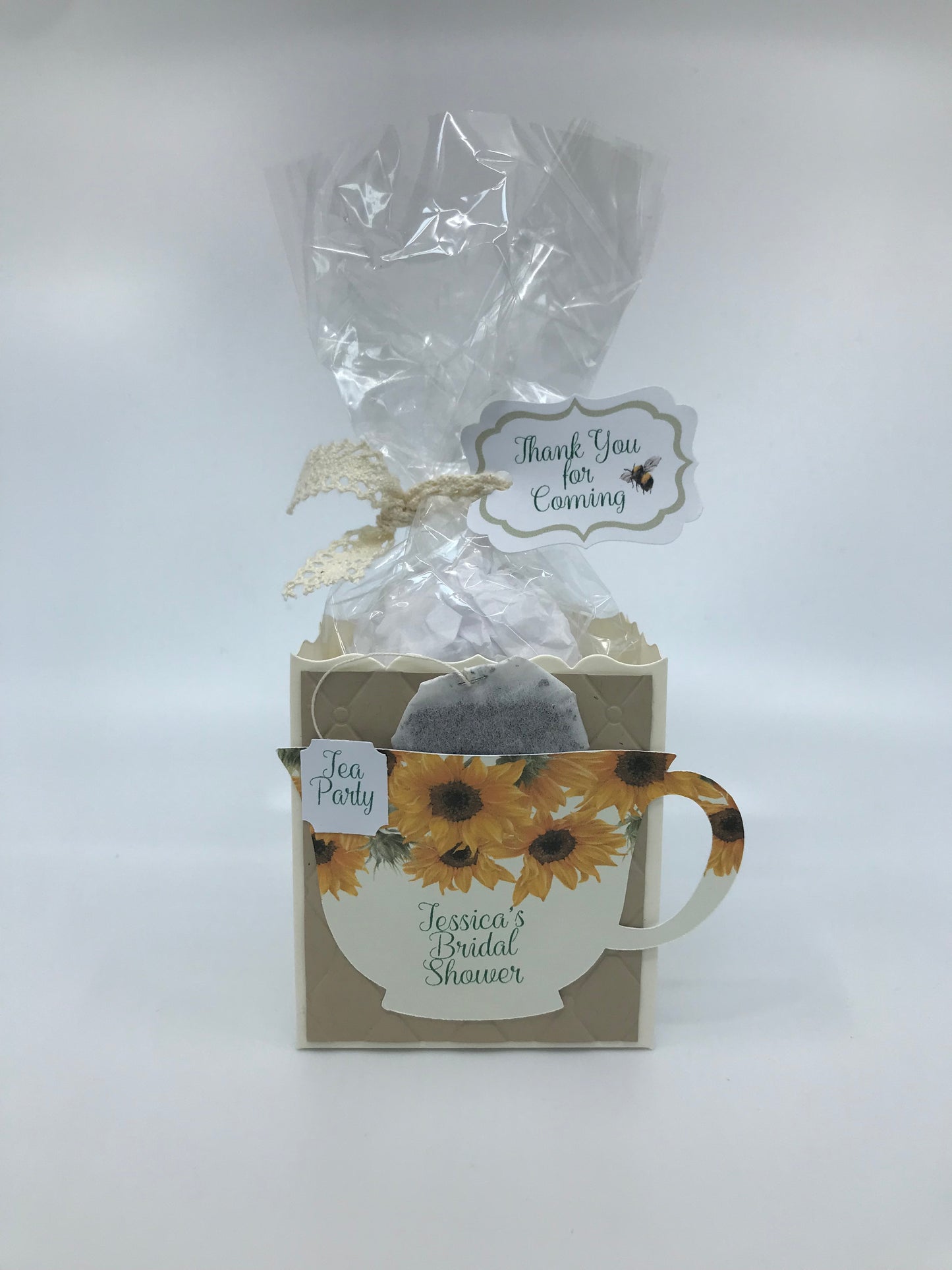 3 My Bumble Bees Love Sunflowers Bridal Shower Tea Party Favor