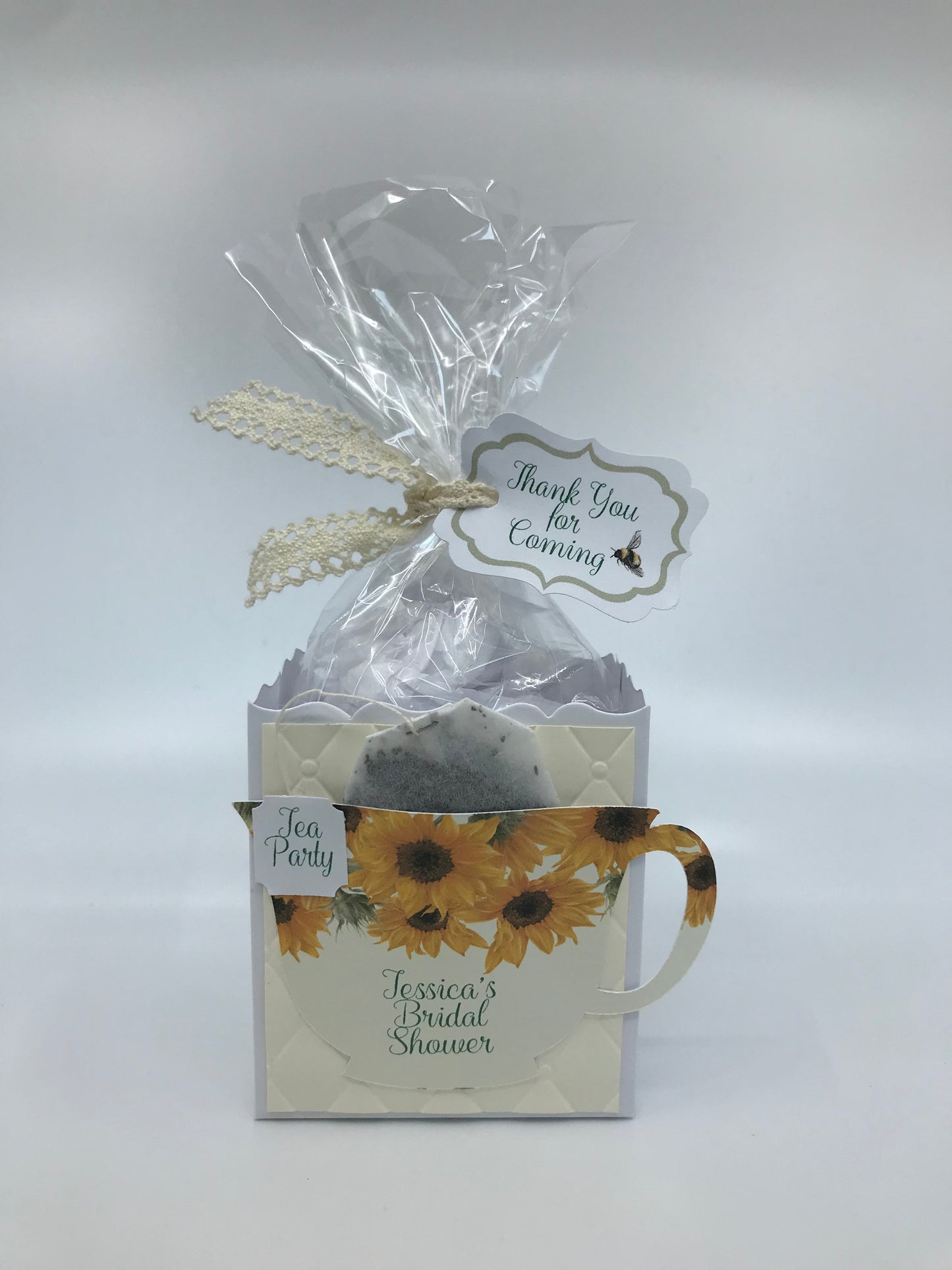 3 My Bumble Bees Love Sunflowers Bridal Shower Tea Party Favor