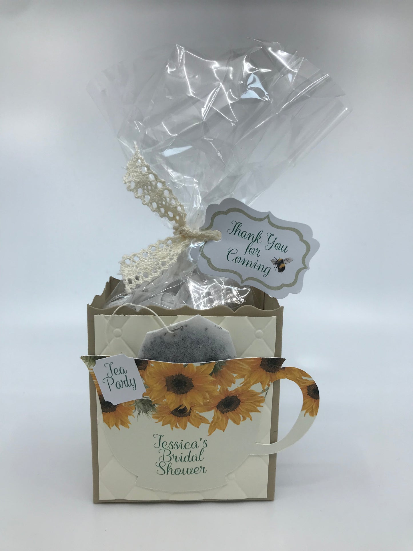 3 My Bumble Bees Love Sunflowers Bridal Shower Tea Party Favor