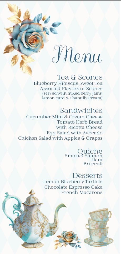 Blueberry Tea Party Kit Ensemble