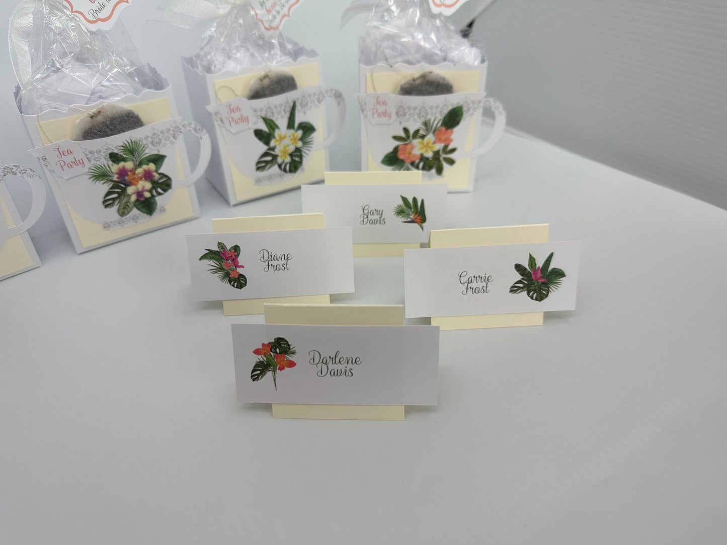 Island Destination Ensemble Invitation Menu Tea Party Favor Box & Bag Place Card Wedding Bridal Baby Shower Birthday Special Event Planning