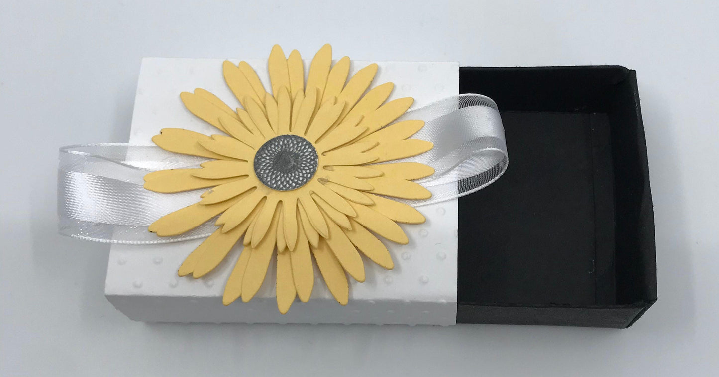 Sunflower Matchbox Party Favor Gift Box