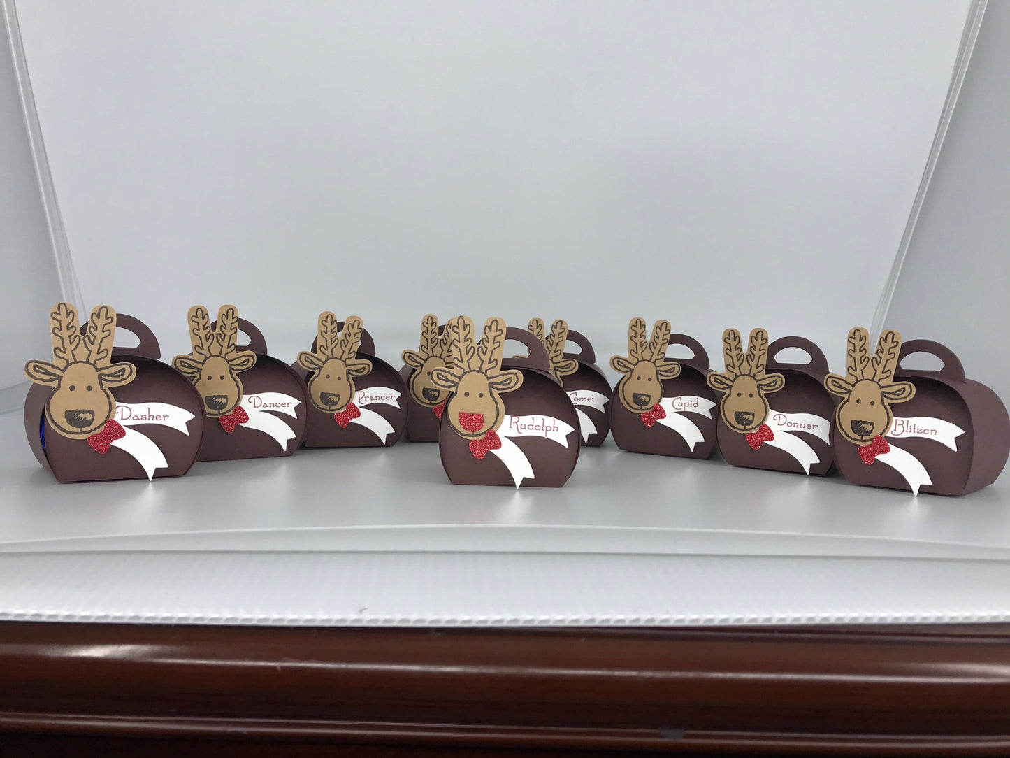 Reindeer Gift Box Favor Christmas Employee Coworker Gift Exchange Party Package Kit Figurines