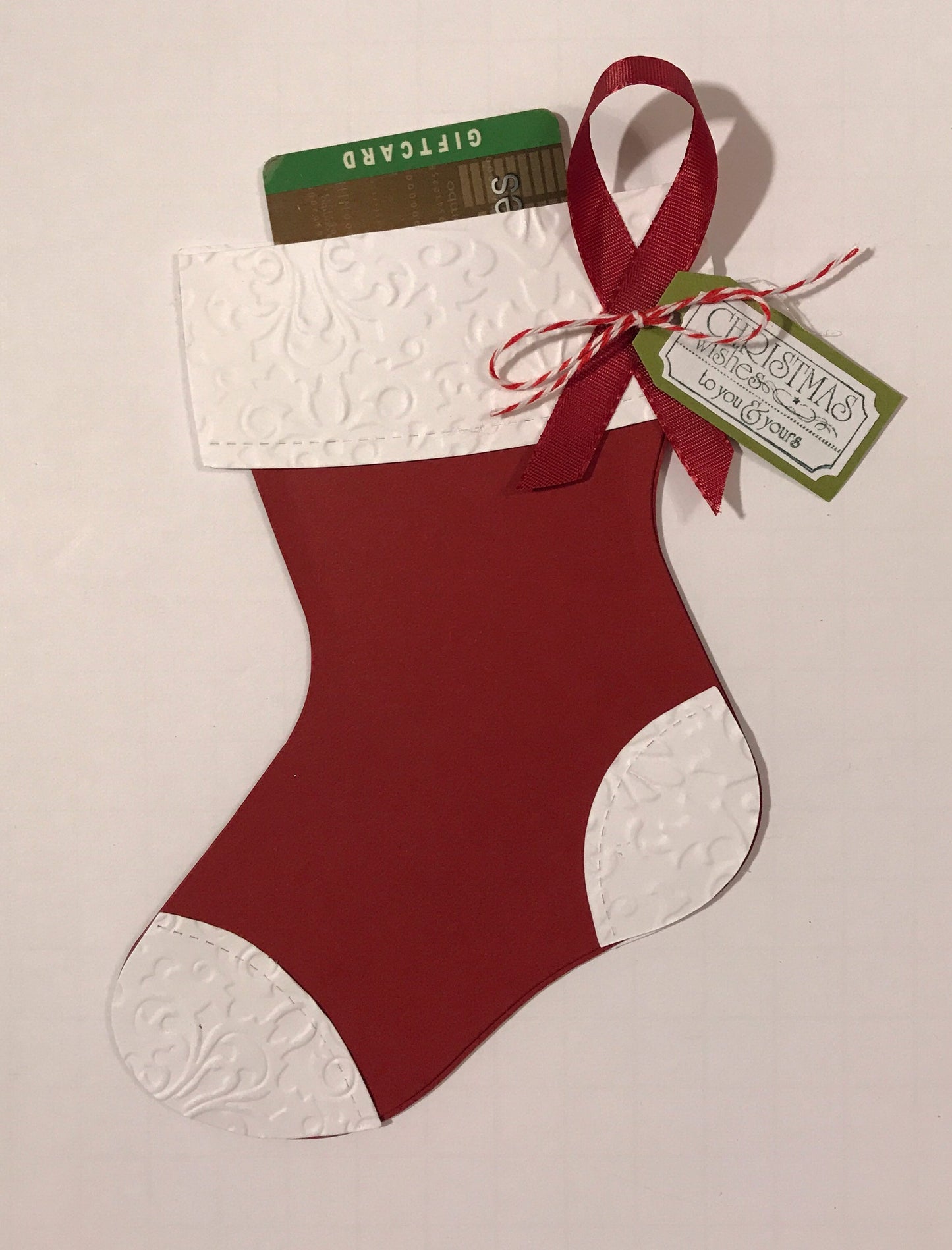 Christmas Stocking Gift Card Holders 6 Pack of Holiday Tags