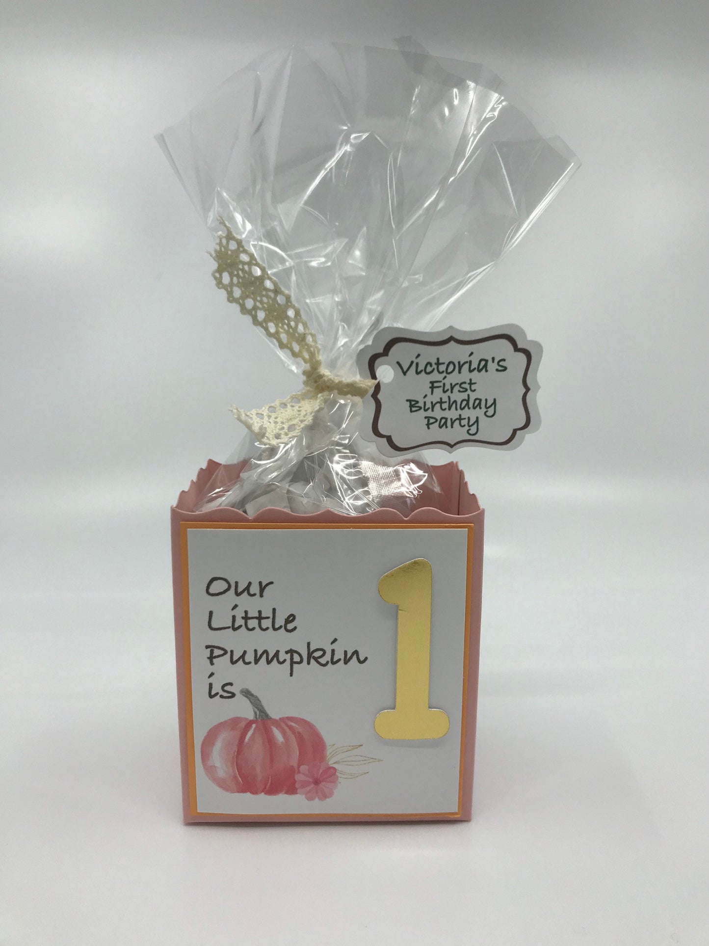 Our little pumpkin Party Favor Gift Bag & Box