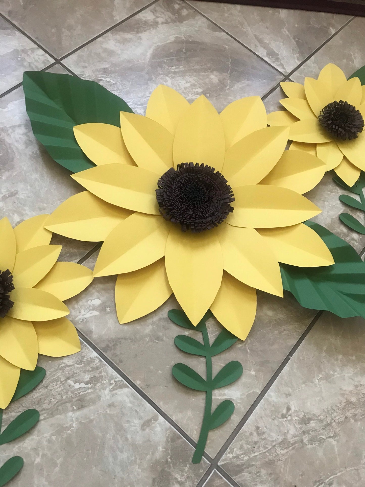 Sunflower Parade Paper Flower Wall Art