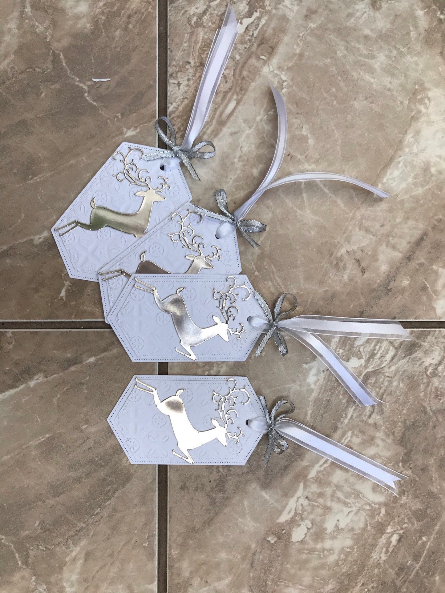 Reindeer Christmas Gift Tags - 4 tags
