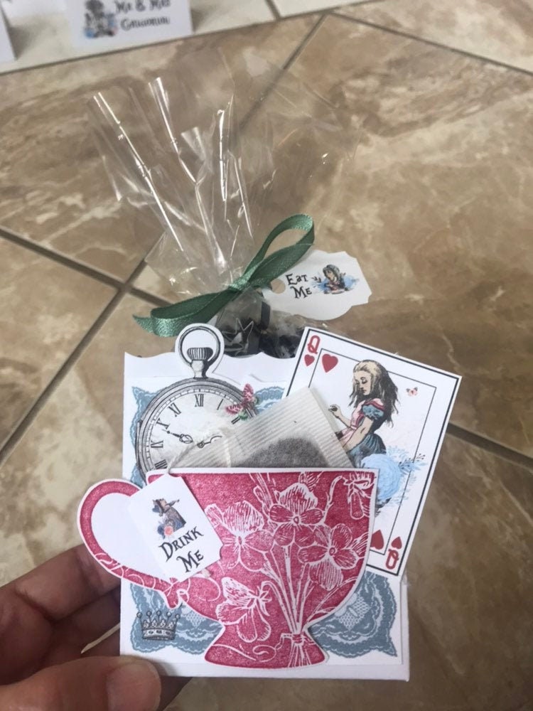 Alice in Wonderland Tea Party Favor Box, Bridal Shower Gift