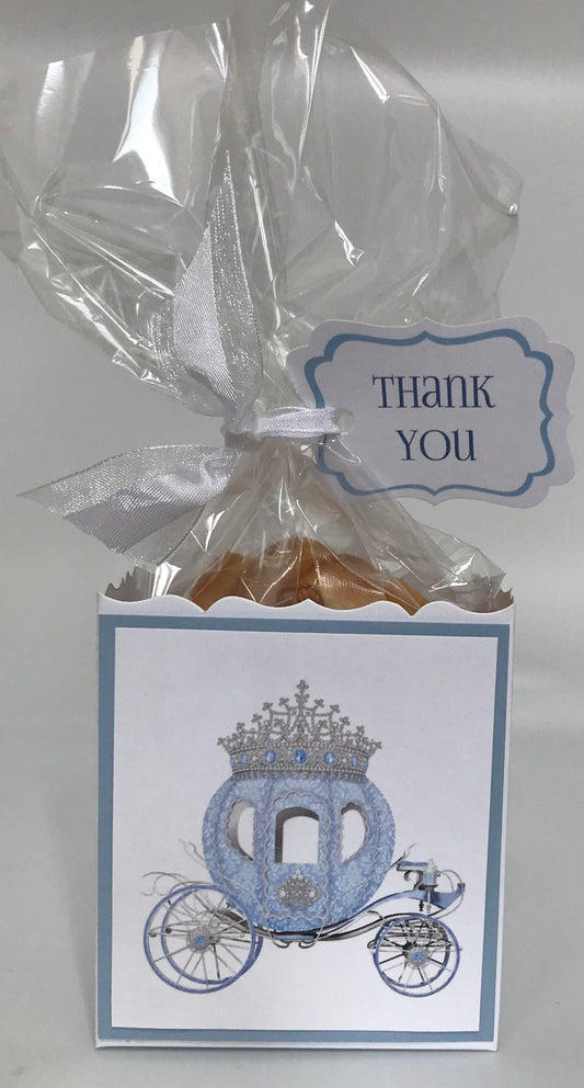 Blue Princess Carriage on blue mat Party Favor