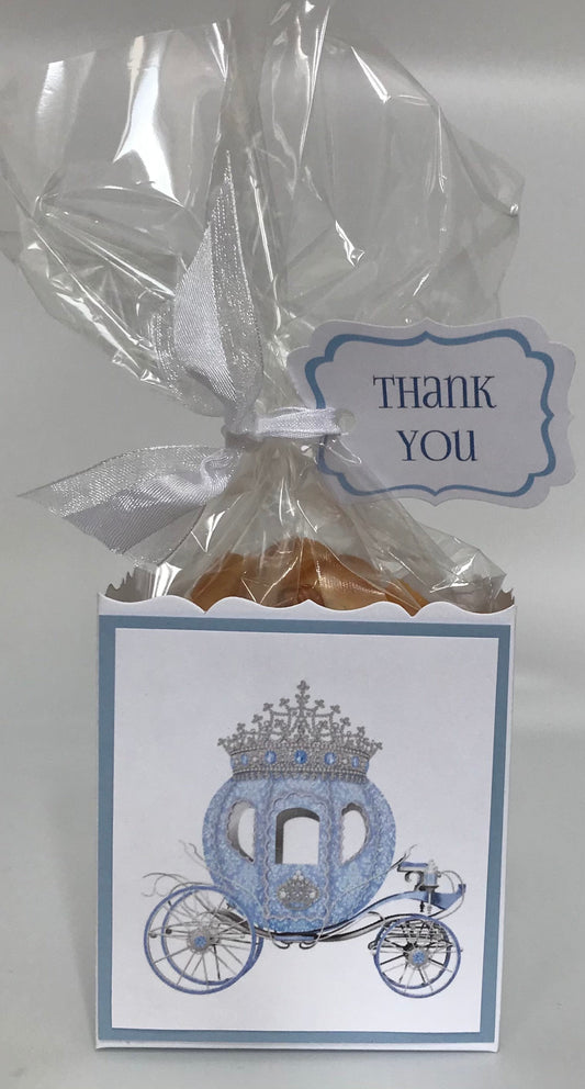 Blue Princess Fairytale Carriage on blue mat Party Favor