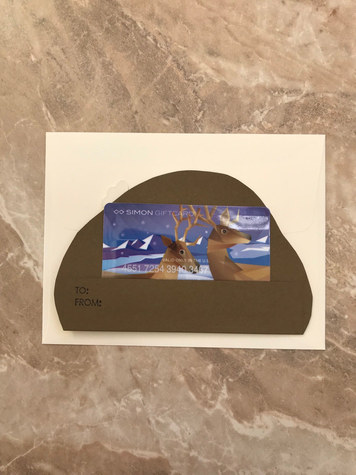 Thanksgiving Turkey Gift Card Holder with envelope