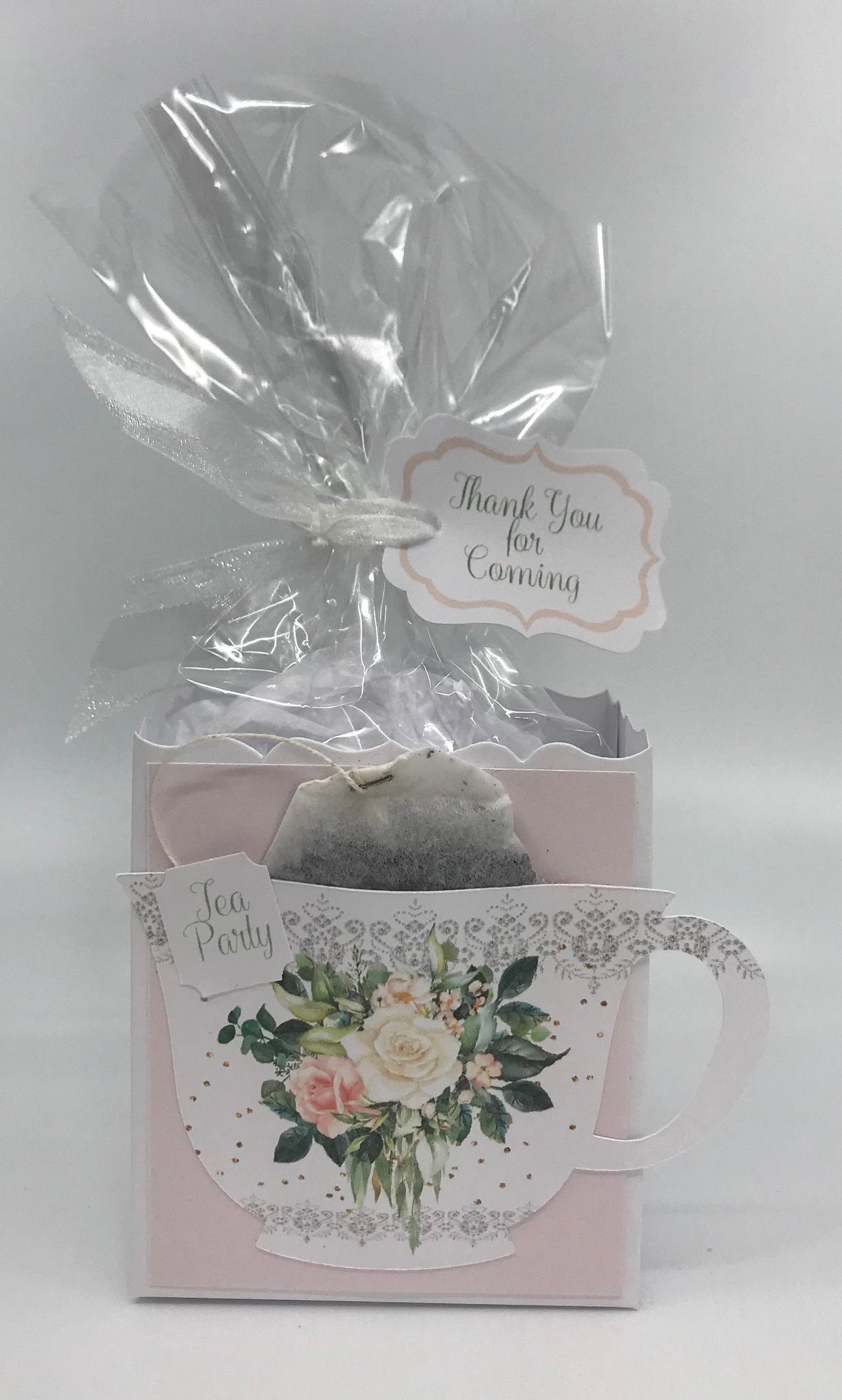 Bridal Shower Tea Party Invitation Kit: Floral Bouquet, Sage Green