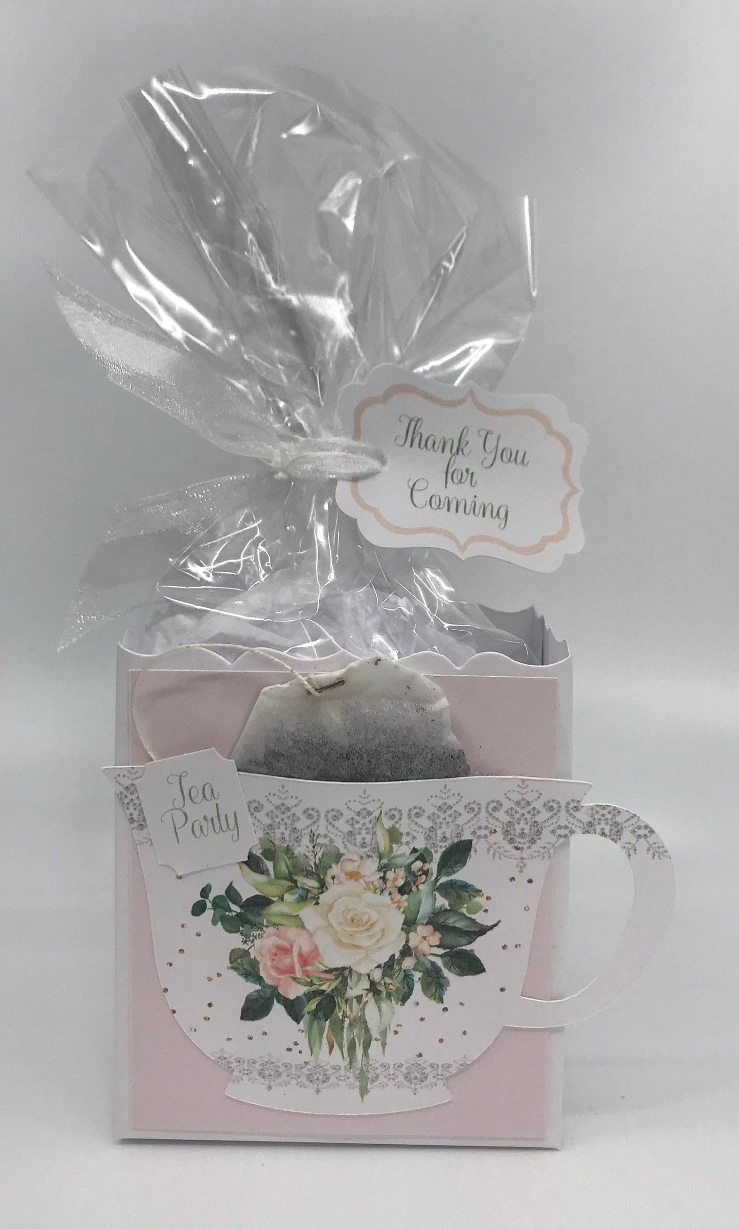 Bridal Shower Tea Party Invitation: Floral Bouquet, Sage Green