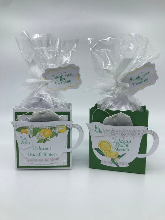 Two Lemon Promenade Tea Party Favors in Green