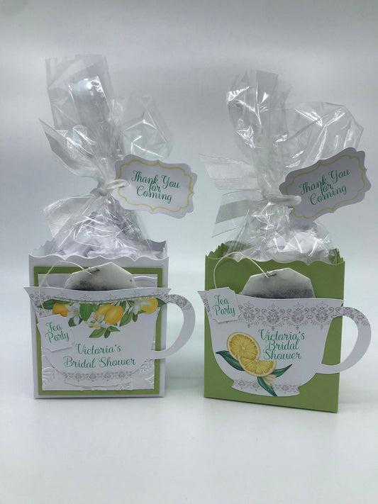 Two Lemon Promenade Tea Party Favors in Light Green