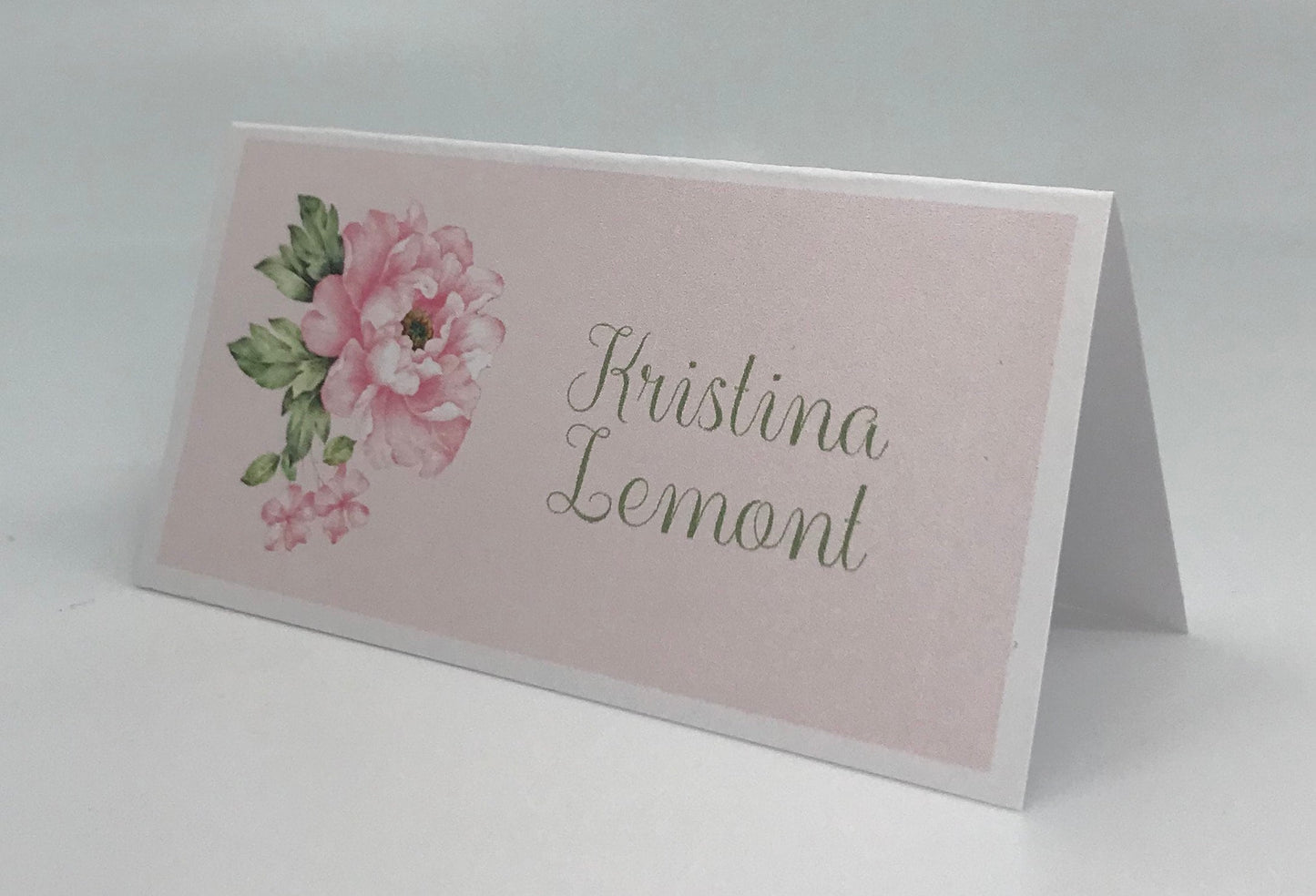Pink Peony Tea Party Favor Box & Bag, Personalized Tag