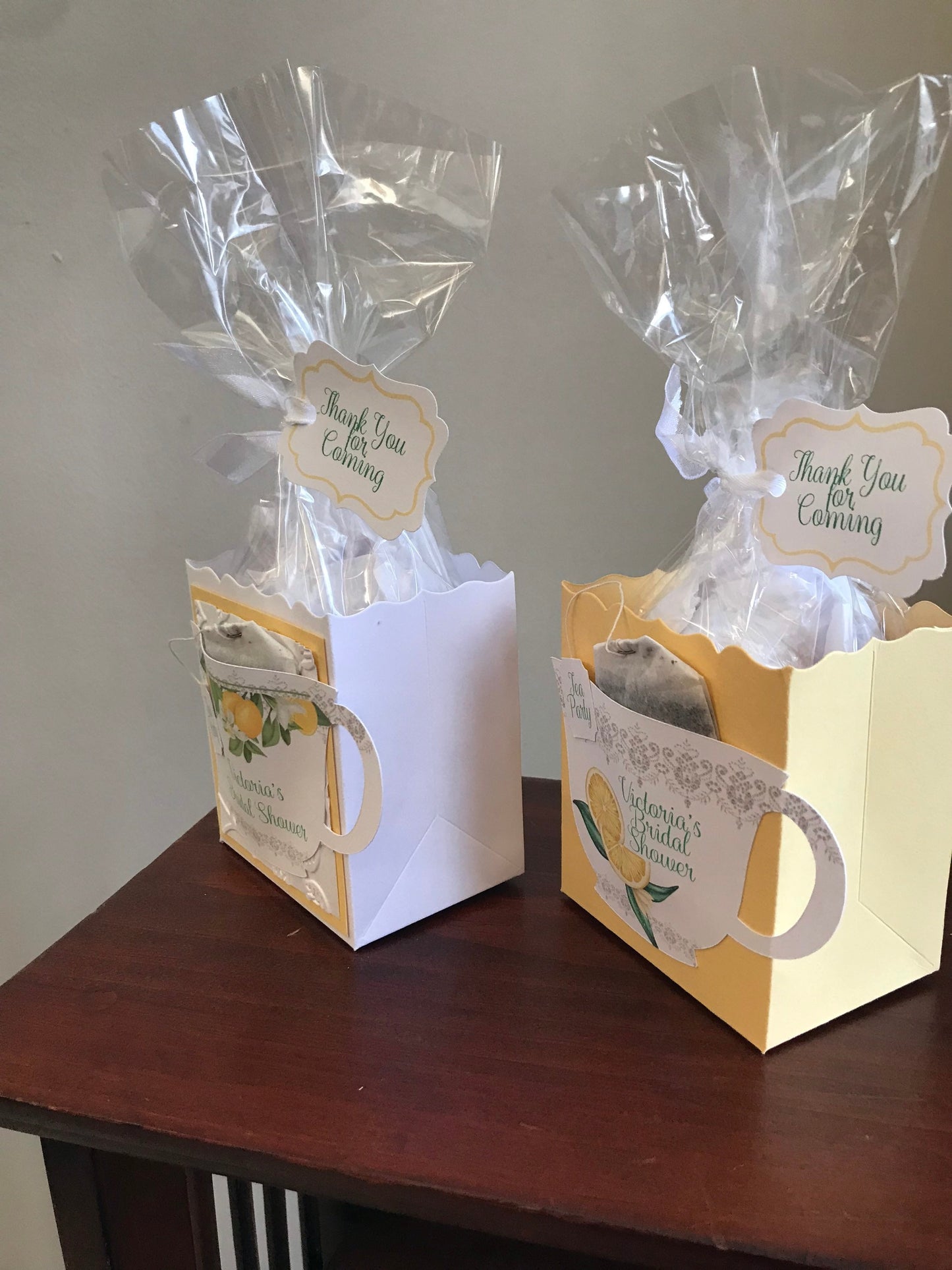 Lemon Tea Party Favor Box, Bridal Shower & Birthday (DIY)