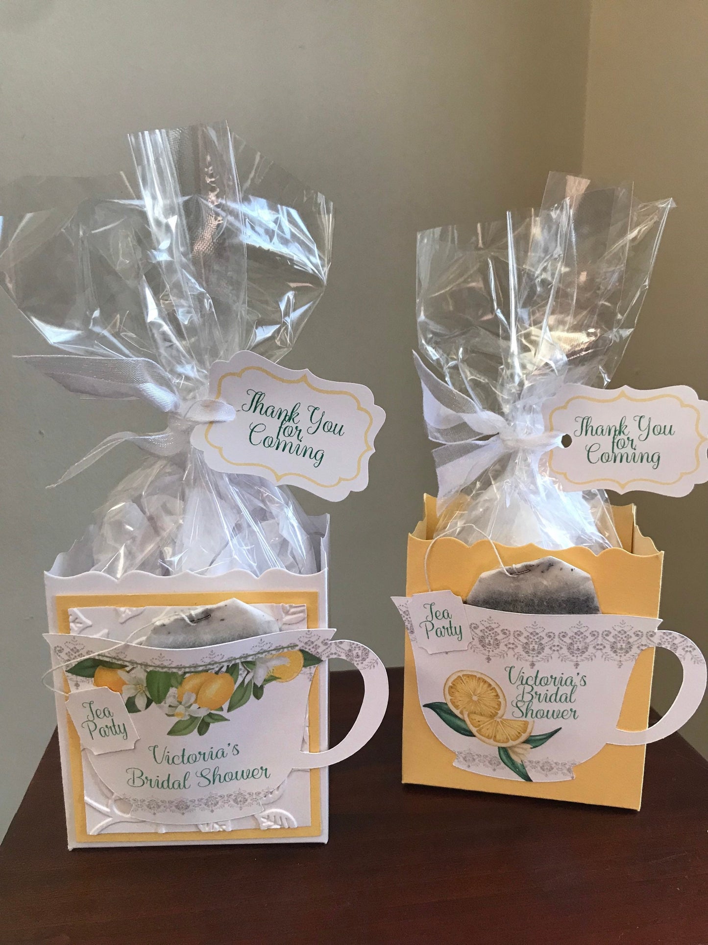 Lemon Tea Party Favor Box, Bridal Shower & Birthday (DIY)