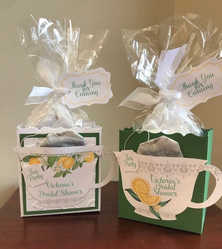 Two Lemon Promenade Tea Party Favors in Green