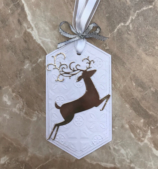 Reindeer Christmas Gift Tags - 4 tags