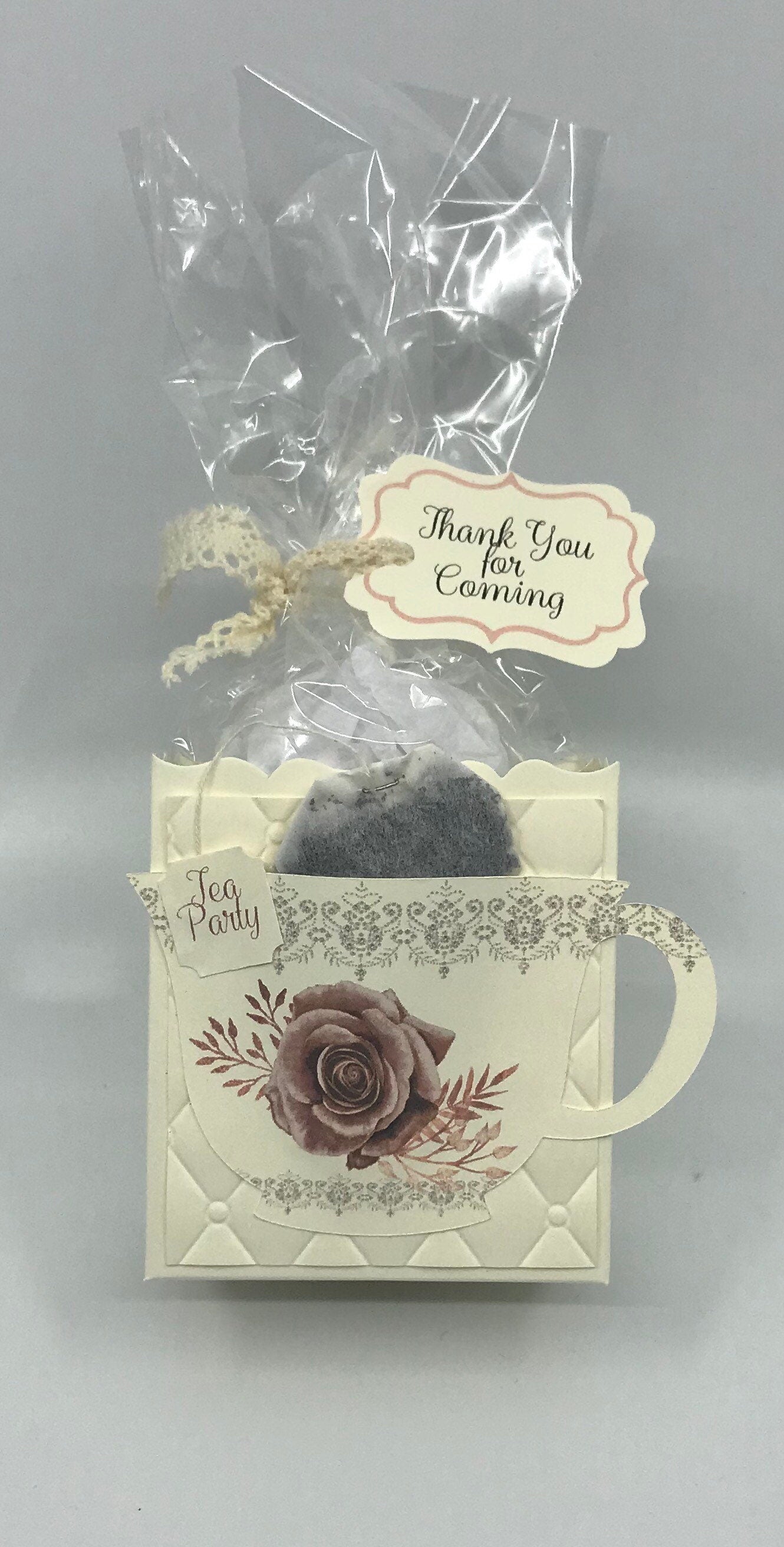 Cream Box Dusty Rose Tea Party Favor