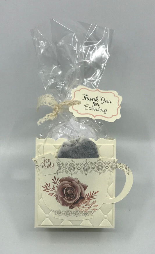 Cream Box Dusty Rose Tea Party Favor