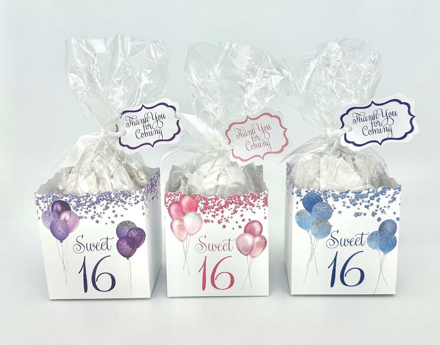 Sweet 16 / Sixteen Balloon Tea Party Favors