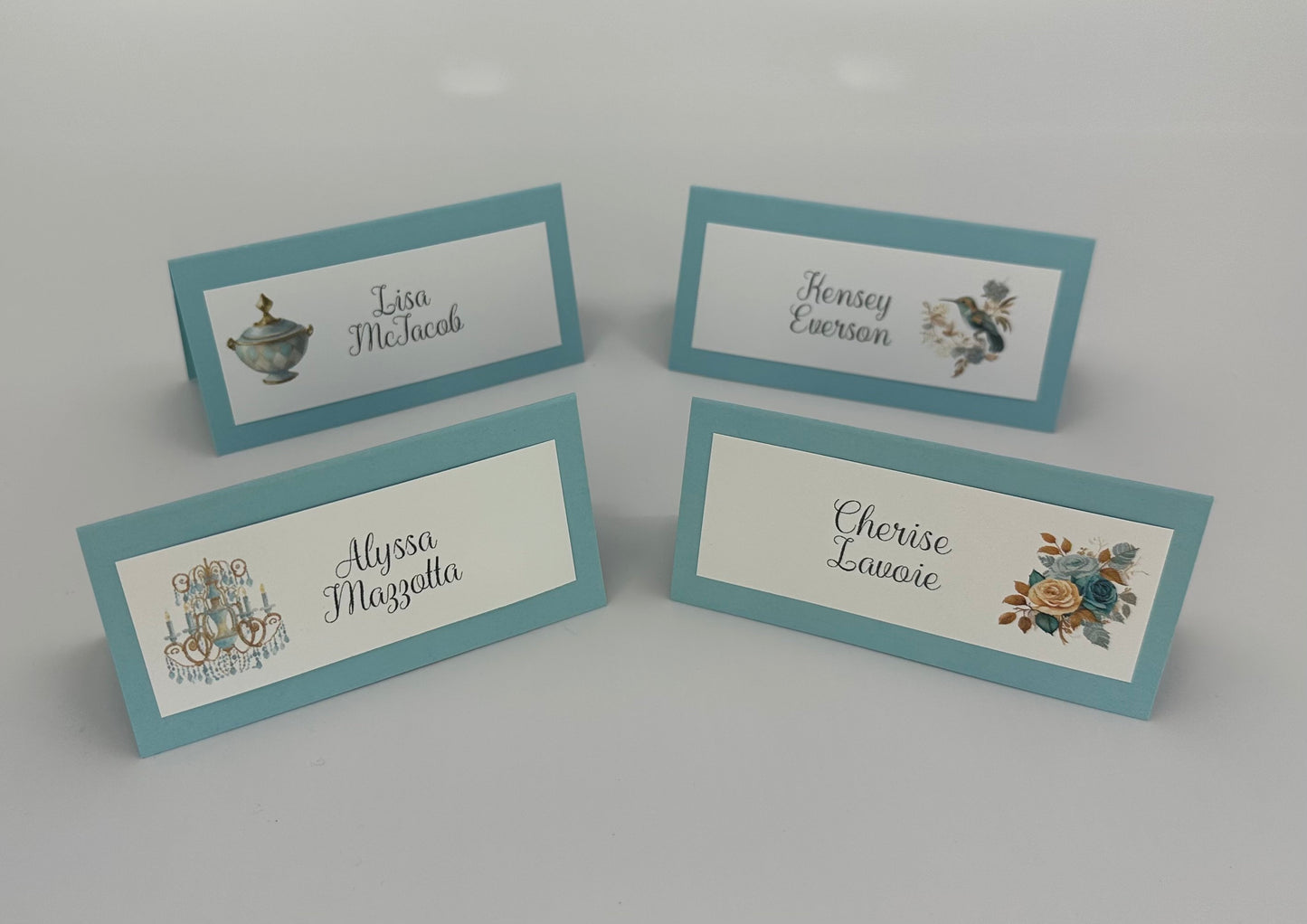 Blueberry Tea Party Place Cards