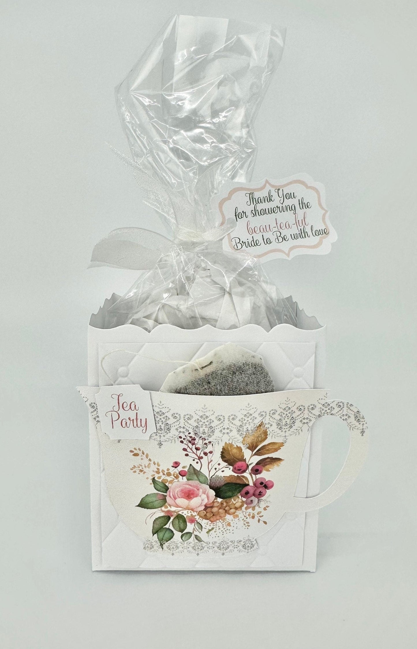 Bridal Shower Pink Rose and Berries Tea Party Favor Strawberry Ensemble