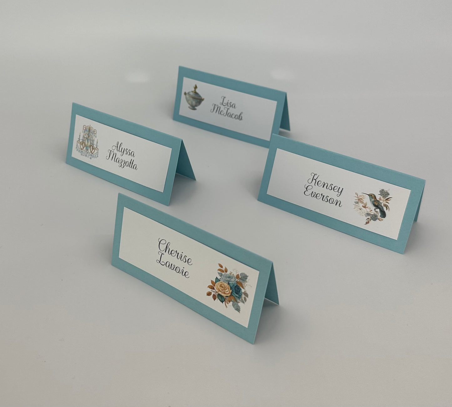 Blueberry Tea Party Place Cards